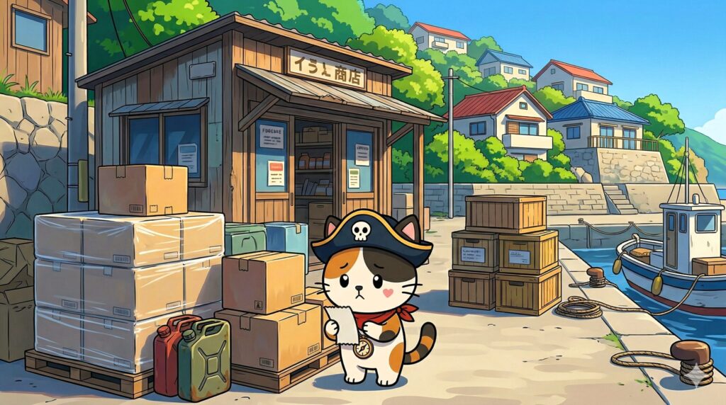 買い物前に確認するココロ船長