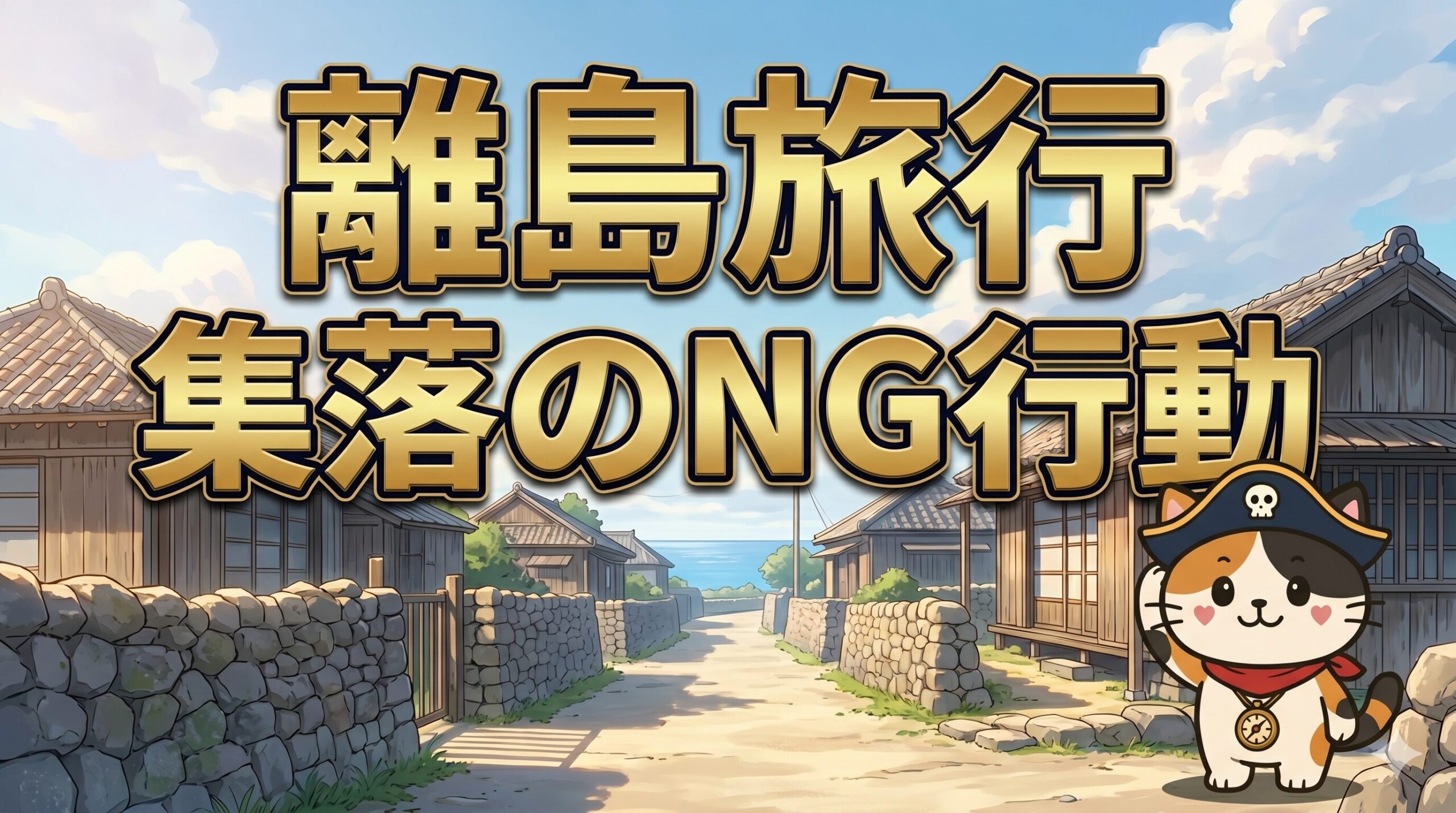 集落の道を気にするココロ船長