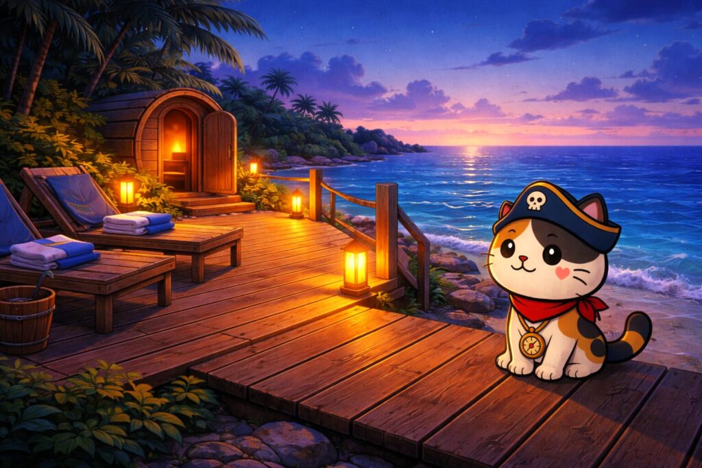 海を眺めるココロ船長