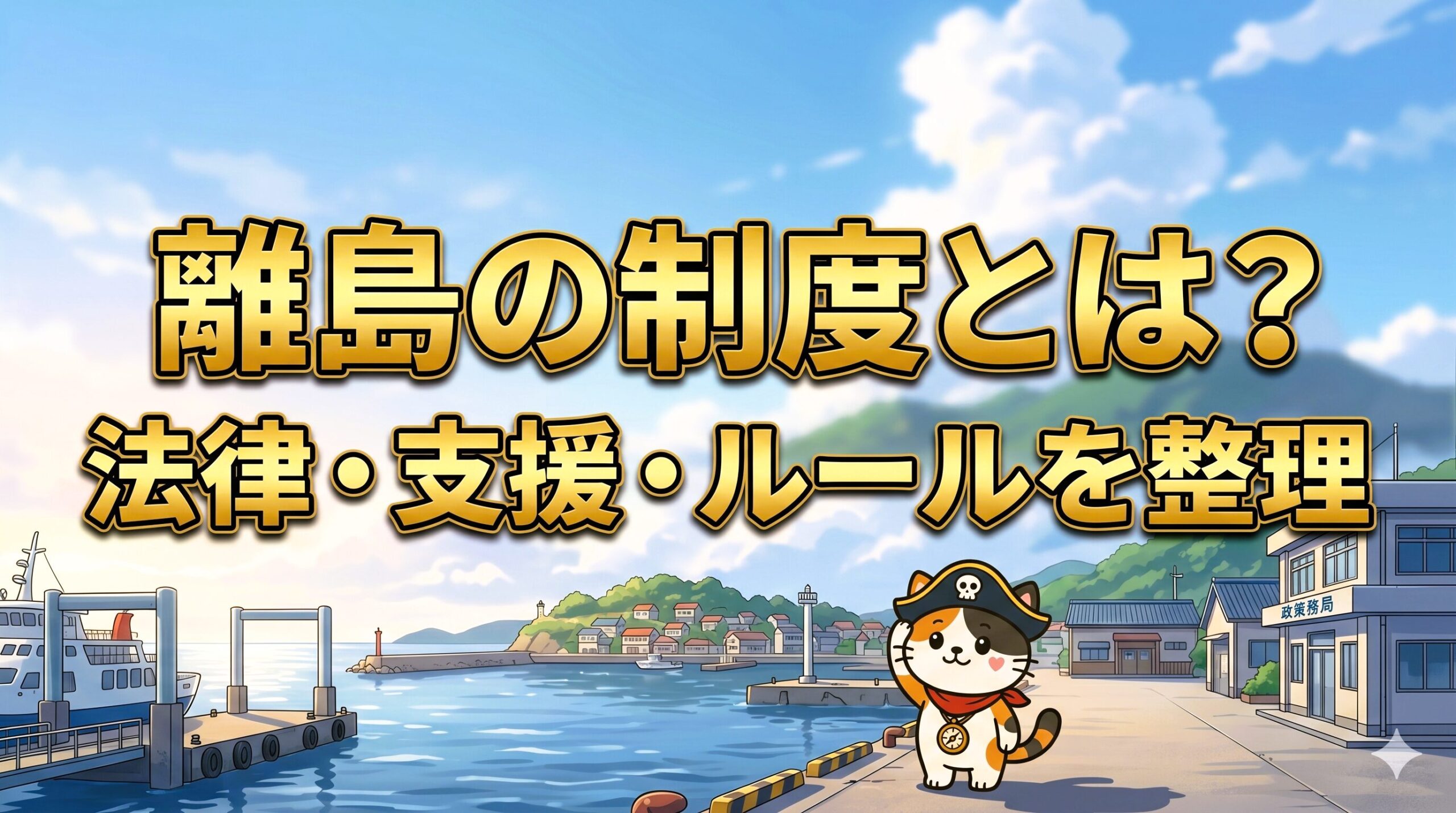 港で制度を見渡すココロ船長
