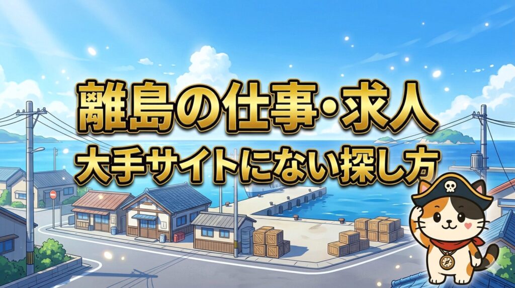港町を見渡すココロ船長の仕事探しサムネ