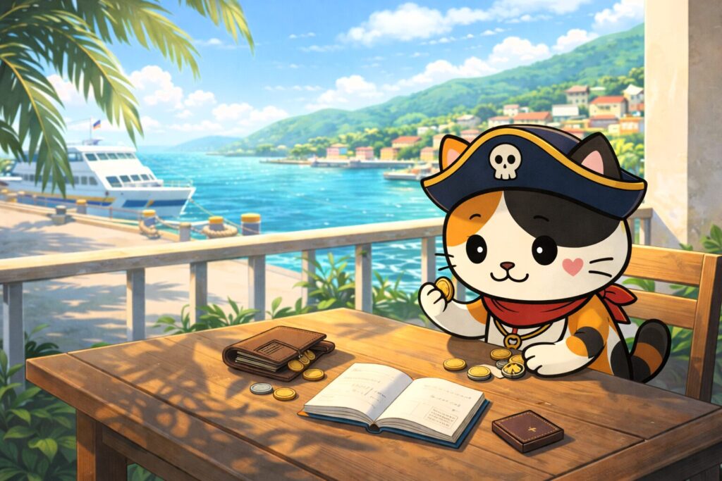 予算を考えるココロ船長