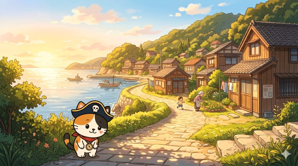 島の暮らしに溶け込むココロ船長  