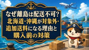 「なぜ離島は配送不可?北海道・沖縄が対象外・追加送料になる理由と購入前の対策」の記事のアイキャッチ画像