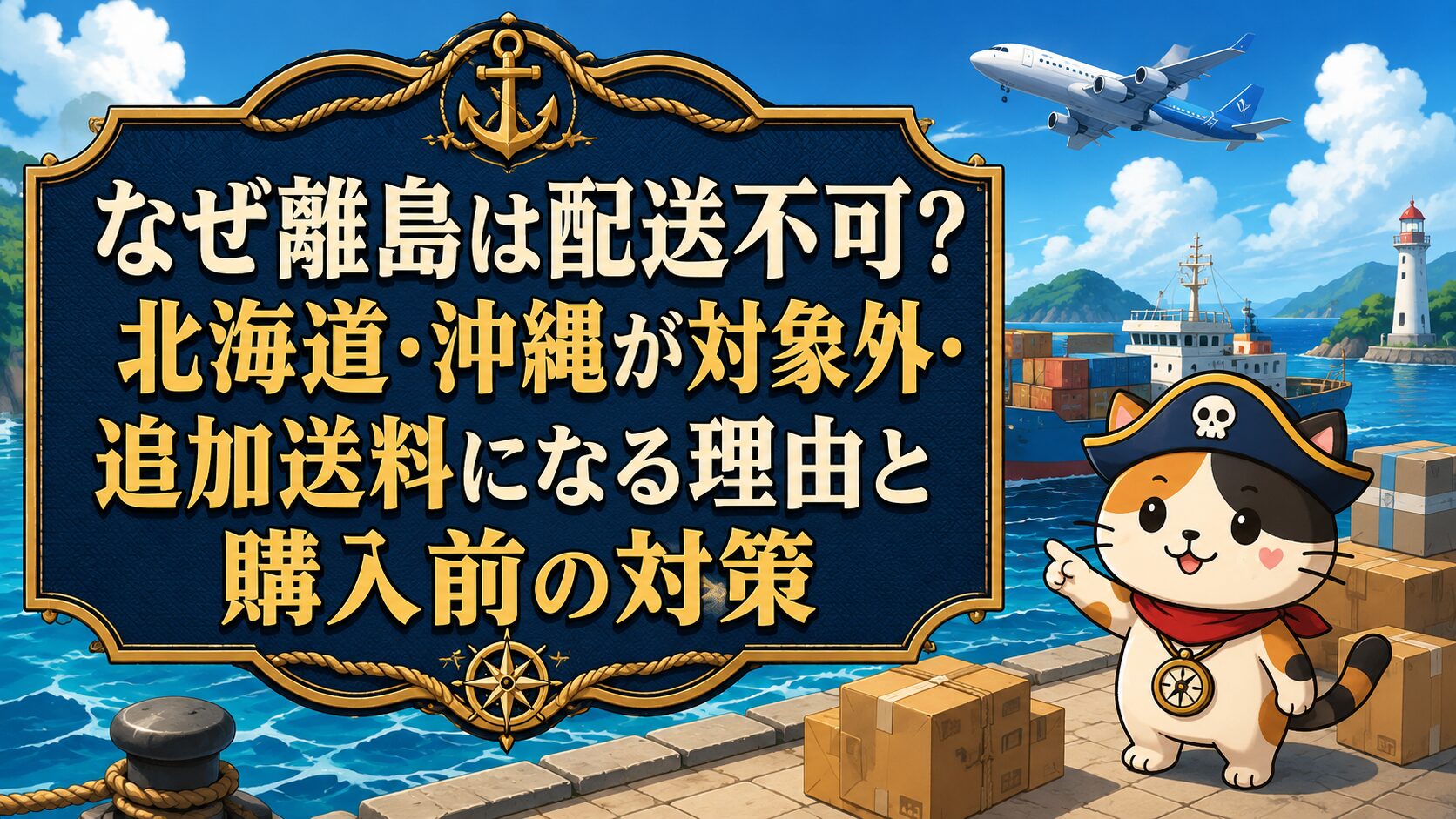 「なぜ離島は配送不可?北海道・沖縄が対象外・追加送料になる理由と購入前の対策」の記事のアイキャッチ画像